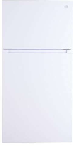 Kenmore 33 in. 20.5 cu. ft. Capacity Refrigerator/Freezer with Full-Width Adjustable Glass Shelving, Humidity Control Crispers, ENERGY STAR Certified, White