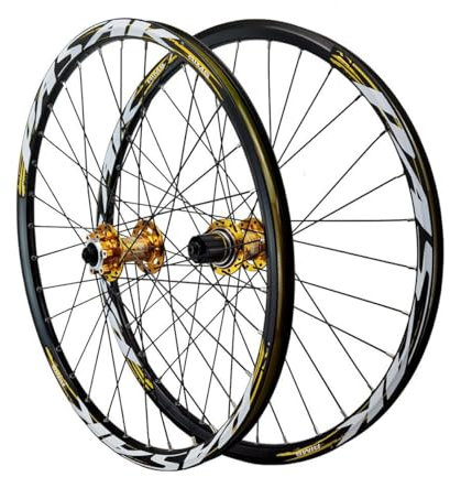 MirOdo MTB-Laufradsatz 24 Zoll Schnellspanner Scheibenbremse Fahrradrad 32H Alu-Legierungsfelge Abgedichtete Lagernabe Mountainbike-Vorder- Und Hinterrad Für 7–12-Gang-Kassette