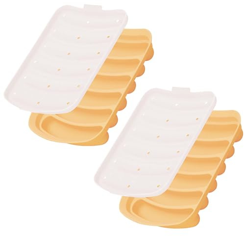 2-Pack Silicone Sausage Mold Non-Stick Baby Complementary Foods Baking Mold for Sausage, Candy, Cake, Chocolate BPA Free