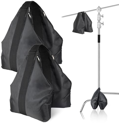 NVAAV 120LB Sandbags Set of 2, Heavy-Duty 1680D Oxford, Zipper Closure with Nylon Handle - Studio Video Stage Film Props Sandbag for Photography, Light Stands, Boom Arms, Tripods