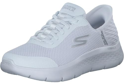 Skechers Femme Go Walk Flex Hands Free Slip-ins-Grand Entry Sneaker Basket, White, 42 EU