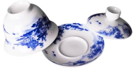 KICHOUSE 1satz Chinesische Teetasse Mit Deckel Und Untertasse Traditionelle Handwerkskunst Für Teezeremonien Zuhause Büro Oder Teehäuser Kompakt Und Elegant Im Design Aus Hochwertigem