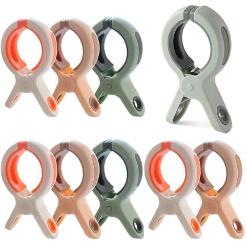 Handtuch Klammern Strandliege Groß Klammern, 9 Stück Handtuchklammern für Strandliegen Große Wäscheklammern Klammern für Poolabdeckung, Tägliche Wäsche, Dicke Kleidung, Badetuch, Bettwäsche