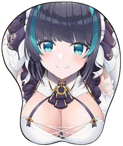 GUANBBD-Anime Azur Lane Cheshire 3D Mauspad mit Handgelenkauflage Gaming Mauspads Rutschfestes Mauspad 3D Mauspads 3D Ergonomisches Mauspad-Mousepad 8628