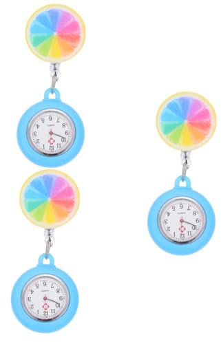 VALICLUD 3stücke Kreative Krankenschwester Taschenuhr Einziehbare Hängende Uhr Im Cartoon-Design Für Pflegekräfte - Praktisch Und Dekorativ Für Damen Und Herren