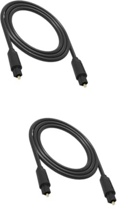 Artibetter 2pezzi Cavo Audio Ottico Cavo Digitale Per Altoparlanti e Amplificatori Con Connettori Cuboid e Rivestimento Nero