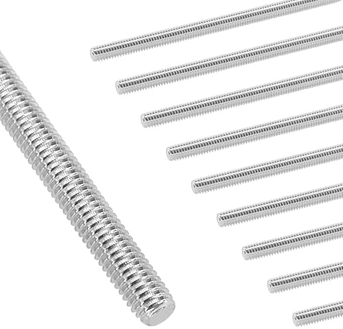 10 PCS M6 x 100mm 304 Stainless Steel Fully Threaded Screw Rods for Funitures and Mechanical Assembly