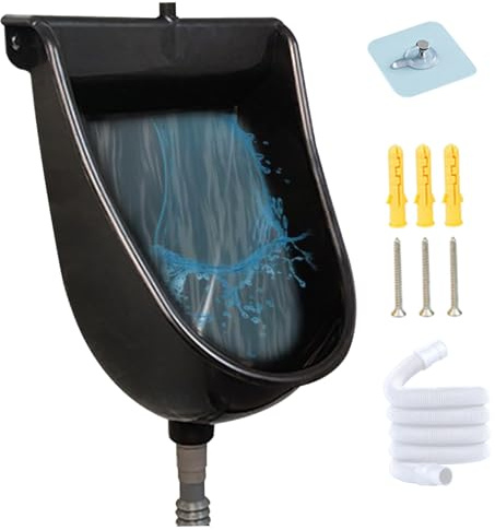 Urinal für Männer wandmontierte, verschüttete wasserlose Wasserlosen Garage Urinal mit 59 '' Schlauch UV-Widerstand plastische Urinale Innentoilette für Bad für Badezimmer