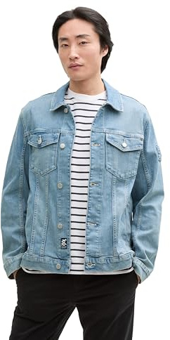 TOM TAILOR jeansjacka för män, 10118 – Used Light Stone Blue Denim, 3XL