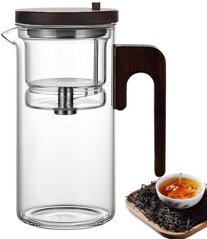 Bouteille d'infuseur à thé en verre - Bouteille à thé en verre de 16 oz avec infuseur en acier inoxydable intégré | Machine à thé portable pour thé en vrac, boissons chaudes et froides,