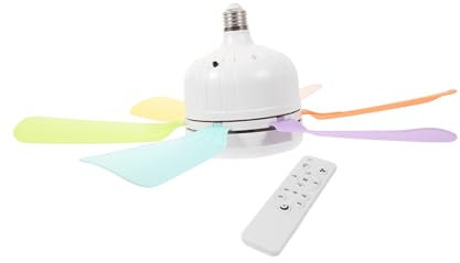 HOMOCONO Ceiling and Remote Control Dimmable Small Led Fan for Indoor and Covered Outdoor Spaces Speeds Energy Efficient Design for Bedrooms and Living Rooms