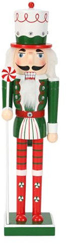 ZBIianxer Elegante serie Candy Cascanueces Adorno hecho a mano de Navidad Cascanueces 50 cm Decorado Serie Candy con Cáncer Cinta