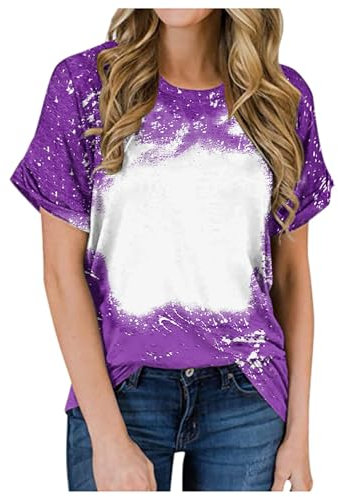 Damen Tshirt Weich Bequem, Sale Angebote Bequemes T-Shirt Mit Rundhalsausschnitt Und Kurzen Ärmeln Für Den Sommer, Shirt Top Casual Fashion, Oberteile Elegant Schick, Bluse Leicht Und Luftig