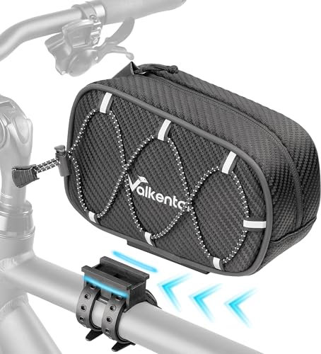 Valkental® Fahrrad Rahmentasche [Innovativer Adapter] Wasserfeste Oberrohrtasche mit Schnellspanner für Ebike, Rennrad & MTB [Viel Platz] Fahrradtasche Rahmen Handy – Handytasche mit sensibler Folie
