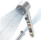 MEKO Soffione Doccia con Filtro a 15 Fasi, Soffione Anticalcare con Tubo da 1,5M, 3 + 1 Tipi di Getti per Soffione Doccia ad Alta Pressione e Risparmio Idrico - Argenteo