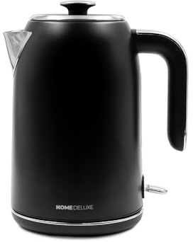 HOME DELUXE Hervidor NOBLE 1,5 L, 2200 W | Acero inoxidable | Base 360° | Indicador de mililitros