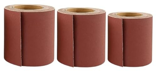 Garden Mile 3 x 10m 60 80 120 Grit Sandpaper Roll Sandpaper For Hand Use Or Machine Wet And Dry Sand Paper For Walls Perfect For Sanding Blocks Sanding Pads Sand Paper Pack For Wood Metal Plastic