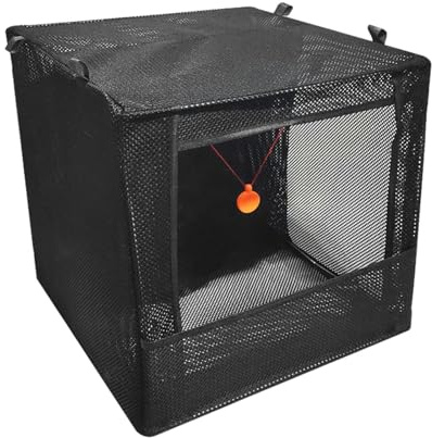 misppro Boîte de rangement pliable pour lance-pierre avec cadre en acier inoxydable 30 x 30 cm
