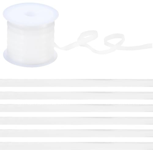 GORGECRAFT 2 rullar med 40 m genomskinliga 5 mm stretchremmar i osynlig och transparent elastisk fiber för bh dansande underkläder, badkläder, kläder sömnad