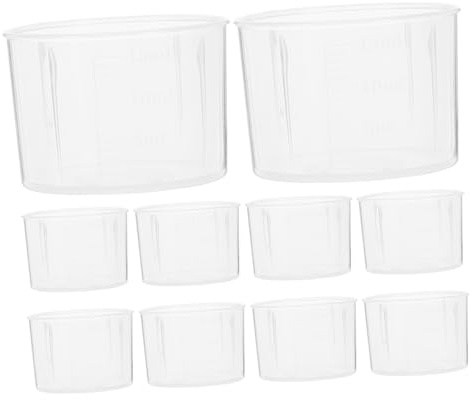COLLBATH 10 Pezzi Misurino Graduato Trasparente Dosatore Liquidi Plastica PP Riutilizzabile per Farmaci Becher Medicinale Multifunzione