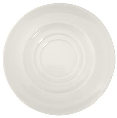 We Can Source It Ltd Academy Double Well Saucer 15cm Pack of 6 Contemporary Durable Plate for Lounges Dining Tables Kitchen Counters Hot Coffee Desserts Cakes Cookies Treats Modern Tableware