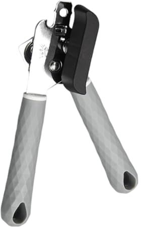 Dosenöffner, Sicherheits Edelstahl, 3-in-1-Dosenöffner aus Edelstahl, Flaschen- und Dosenöffner aus Edelstahl, manuell und langlebig, zum einfachen Aufhängen zum Trocknen, für Ältlich mit Arthritis