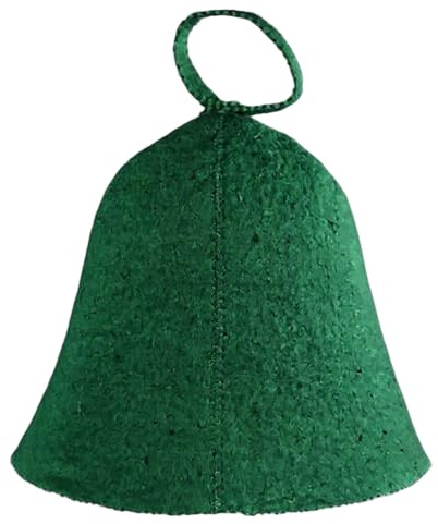 GMMH Saunahut aus Wollfilz, Saunamütze für Damen und Herren, Filz Kopfschutz Saunakappe Filzkappe Mütze Filzhut Hut Kappe für Sauna, Banya, Finnische Sauna (Grün 1006)