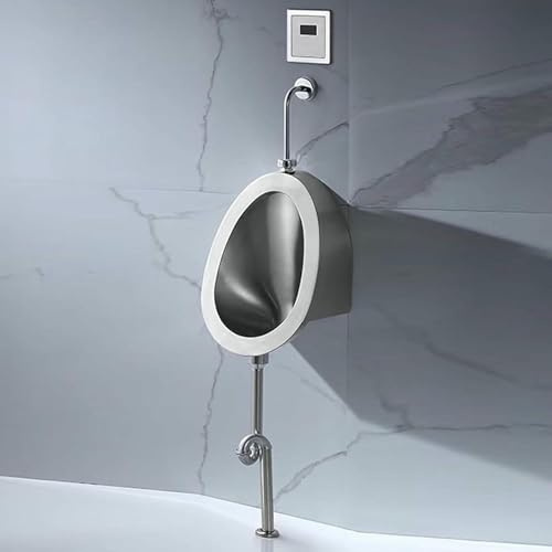 Urinoir mural pour homme en acier inoxydable 304 avec capteur intelligent anti-éclaboussures pour usage commercial – Idéal pour les écoles et les toilettes publiques