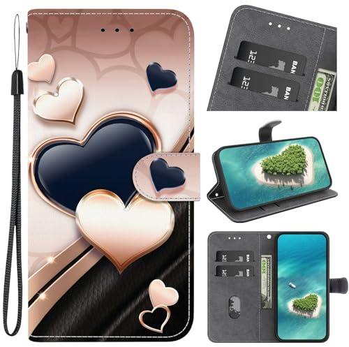 BLOTECH loving type Glitter Wallet Case for OPPO A6 Pro 5G Cellphone Protective Shell Glossy Skin Cases Covers Colorful PU Leather Magnetic Stand New Year's gift Pouch Cases for OPPO A6 Pro 5G
