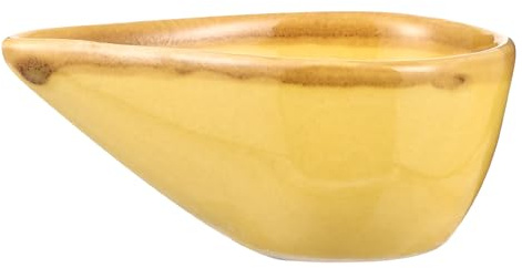 GLEAVI Plato Pequeño Seguro y Saludable de Cerámica Amarilla para Aceites Esenciales y Faciales Adecuado para Aromaterapia en Restaurantes y Baños