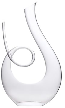 Big Decanter - Decantador hecho a mano para vino tinto y brandy, copas de champán, botella decantadora, aireador para bar familiar (transparente, 1400 ml)