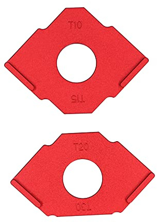 2 gabarits de fraisage à rayon, gabarit de fraisage à rayon d’angle en alliage d’aluminium pour le travail du bois, outil de découpe d’angles en T avec angles de 10°/15° et 20°/30°