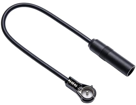 Adaptador Antena Radio Coche, Adaptador Antena DIN ISO, Cable Adaptador de Radio para Conexión de Antena Antigua a Nueva, 30 cm, Coches, Camiones, Caravanas, Barcos, Motos, Tractores y Maquinaria