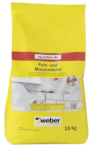 Saint-Gobain Weber 370461 Malta per intonaco e muratura, Grigio Naturale