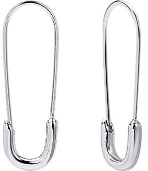 SANNYRA Frauen Sicherheitsnadel Creolen Versilbert Minimalistische Personalisierte Dangle Ohrringe Schmuck Geschenk für Frauen 08 Sicherheitsnadel, Kupfer, Kein Edelstein