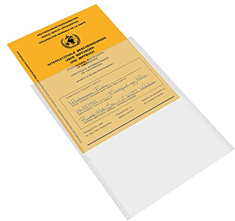 mtb more energy® 1x Impfpass Hülle für Impfausweis Impfbuch - 105x145mm - transparent - Impfpasshülle Klarsichthülle Schutzhülle