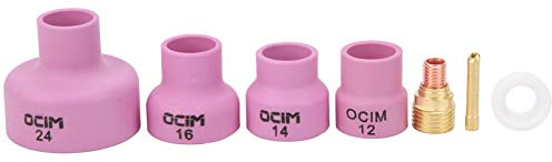 Fafeicy WIG-Schweißbrenner Stubby-Gaslinse, WP-9/20 1,6 Keramik-Schweißbecher-Set Aluminiumoxid-Brenner-Gaslinsen-Kit Industriebedarf, Andere Schweißgeräte Und Zubehör