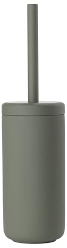 Zone Denmark Ume Toilettenbürste, WC Bürste, Klobürste in Schönem Dänischem Design, aus Steinzeug mit Soft Touch-Beschichtung, Durchm. 10 cm, Höhe 38,7 cm, Olive Green (Grün)