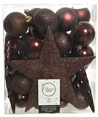 NATALE BOX 33 Palline Natale Sfere DIA8CM Redwood, Addobbi Albero di Natale