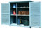 Garten-Holzschuppen Außenlagerschrank Balkon-Aufbewahrungsbox Gartenschrank Regenfestes Asphaltdach (Color : Blau, S : 82.5x42x97cm)