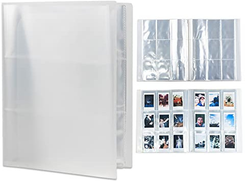 QILZO® Álbum de Fotos Instantáneas 30 páginas 270 bolsillos Álbum Transparente para Fotos Instantaneas, Recuerdos Boda, Cumpleaños, Aniversario, Comunion, Viaje