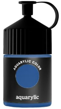 Aquarylic Color Künstlerfarbe - Hochpigmentiert, Lichtecht & Flüssig-Sämige Konsistenz Color - 120ml Flasche, Phtaloblau Cyan