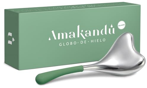 Facial Ice Ball - Rullo per massaggio viso freddo - Massaggiatore per occhi, borse e occhiaie - Migliora il drenaggio linfatico e l'aspetto della pelle - Liquido antigelo all'interno