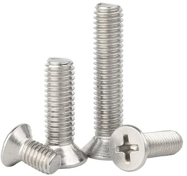 ORANXIN M2.5 x 6mm 50 Pcs Croce Bulloni a testa piatta Acciaio inossidabile 304 Bulloni a testa svasata Viti Machine Metrico Elementi di fissaggio