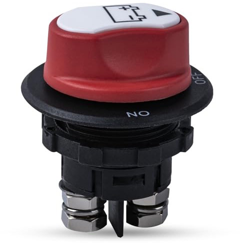Goture Batterie Trennschalter, 12v Batterietrennschalter für Jacht, Boot, Wohnmobil, Wohnwagen, Auto, Motorrad, Fahrzeug Hauptschalter, 50 A, 100 A, Batterieschalter