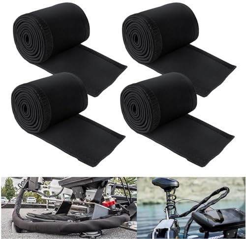 4 PCS Trolling Motor Cable Organizer Sleeve, 60 L Neoprene Troll Sleeve Trolling Motor Wire Cover, Cable Management Sleeve Wrap for Cover Wire and Extension Cords