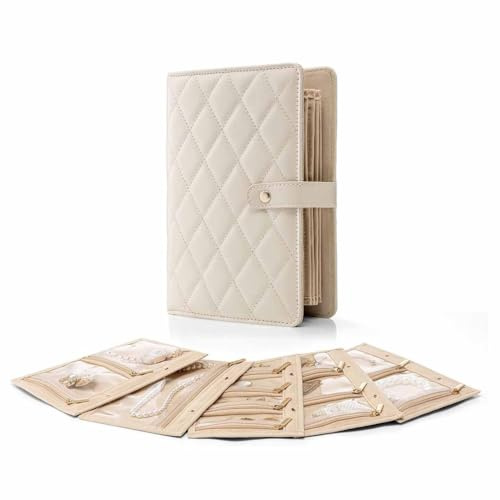 DONGKER Organizer für Schmuck to go, Reise Schmuckaufbewahrung-Tasche, Tragbare Schmuckkästchen für Ohrringe Ketten Ringe, Geschenk für Frauen, Mädchen, Mama, Freundin