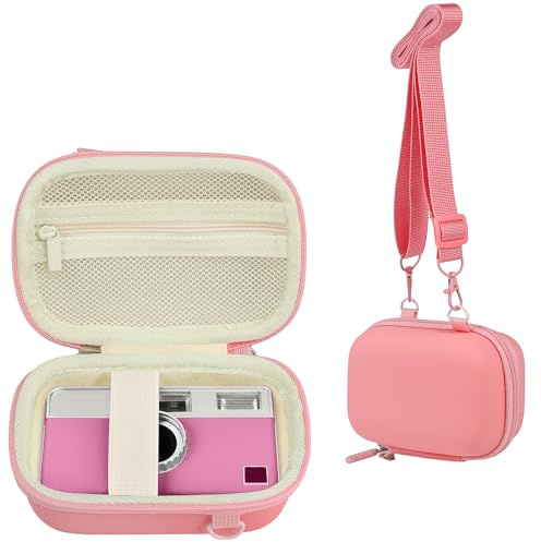 Leayjeen Étui de Protection pour Appareil Photo numérique, Compatible avec Kodak EKTAR H35, étui de Protection pour Appareil Photo Compact (étui de Protection Uniquement) Rose