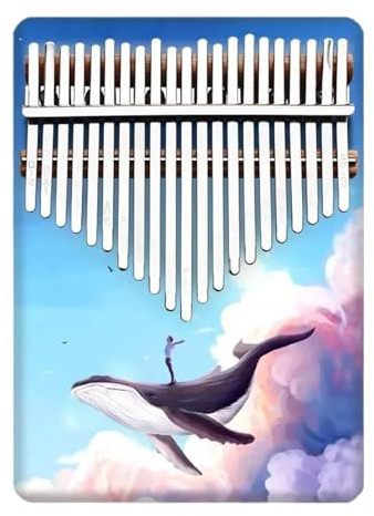 Professionelle Kalimba 21 Tasten Kalimba Chromatisch Kleine Holz Kalimbas Professionelle Musiktastatur Anfänger Daumen Klavierinstrumente(Style 1)