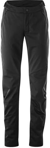 Gonso Adventure Pants Softshell W, Lange Damen Fahrradhose, G-Shell Warm für optimale Wärmeisolierung, Wasserabweisend, Winddicht, Etwas weitere Passform